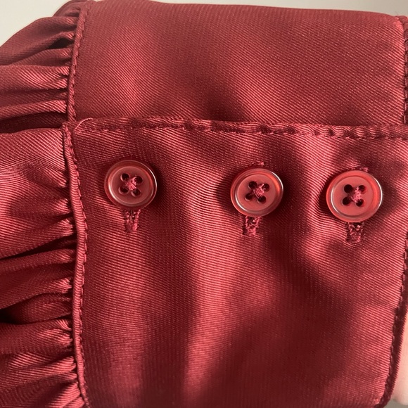 Rust Color Lane Bryant Barrister blouse, tailored yet flowy - Picture 3 of 3